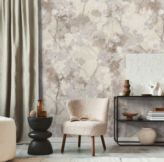 79248-5 Панно AS Creation 159*280, Ветвь бежево-серая