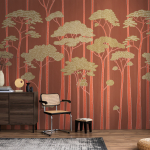 79222-8 Панно AS Creation 371*280, Лесной ритм на красном